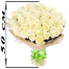 Фото товара 101 роза микс красная и белая (50 см) в Запорожье