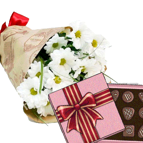 Фото товара 3 хризантемы с конфетами в Запорожье