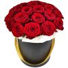 Фото товара 21 роза в шляпной коробке в Запорожье
