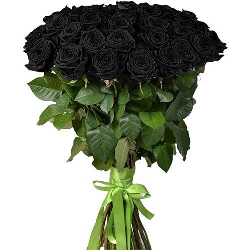 Фото товара 25 черных роз в Запорожье