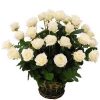 Фото товара 35 белых роз в корзине в Запорожье