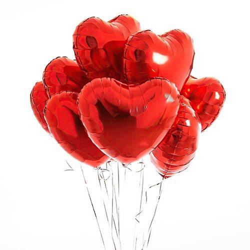 Фото товара Шарики фольгированные в форме сердца поштучно в Запорожье