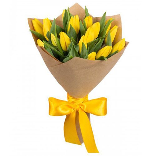 Фото товара 15 жёлтых тюльпанов в Запорожье