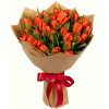 Фото товара 35 красных тюльпанов в "газете" в Запорожье
