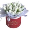 Фото товара 35 белых тюльпанов в крафт в Запорожье