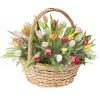 Фото товара 45 алых тюльпанов в коробке