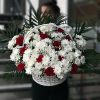 Фото товара 200 кустовых роз в корзине в Запорожье