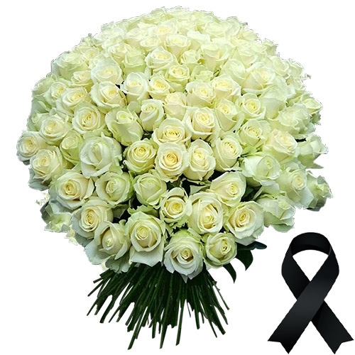 Фото товара 100 белых роз в Запорожье