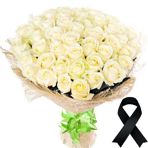 Фото товара 50 белых роз в Запорожье
