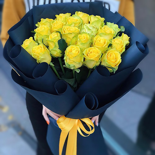 Фото товара Траурный букет жёлтых роз в Запорожье