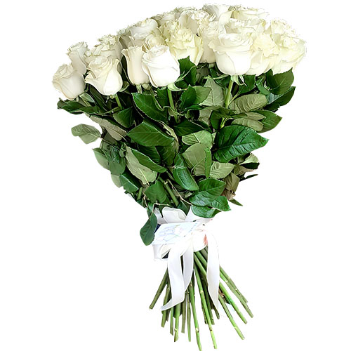 Фото товара 33 белые розы в Запорожье