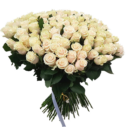 Фото товара Букет из 101 кремовой розы в Запорожье